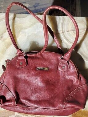 Classic Women's Red Leather Satchel Koltov